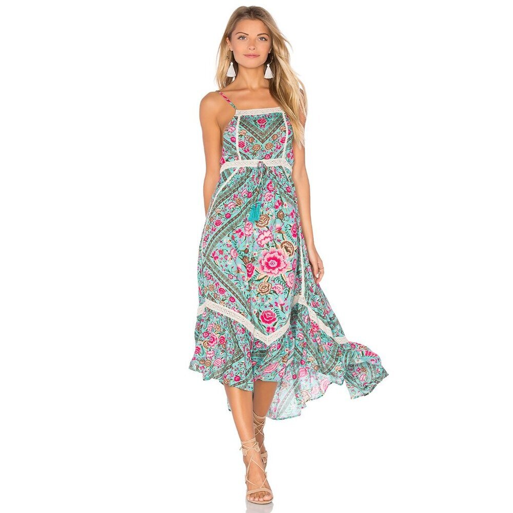 Spell and the Gypsy Collective Babushka Midi Dress Turquoise XS - Picture 10 of 16